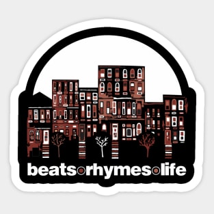 beats, rhymes, life Sticker